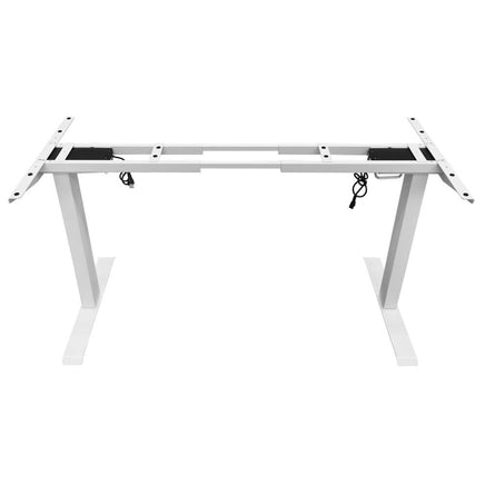 Standing Desk Height Adjustable Sit Stand Motorised White Dual Motors Frame Only Furniture Kings Warehouse 