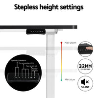 Standing Desk Motorised Dual Motor 120CM Black Furniture Kings Warehouse 