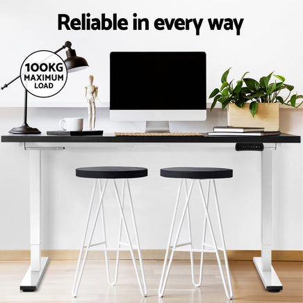 Standing Desk Motorised Dual Motor 120CM Black Furniture Kings Warehouse 