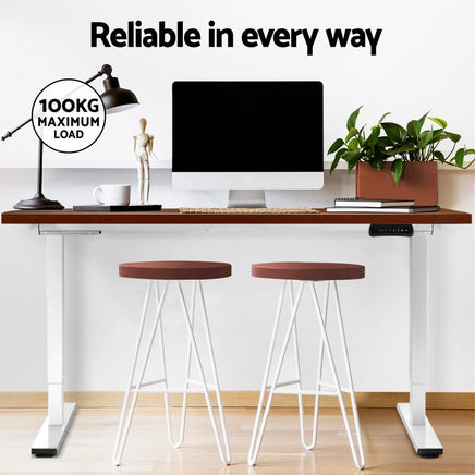 Standing Desk Motorised Dual Motor 120CM Walnut Furniture Kings Warehouse 