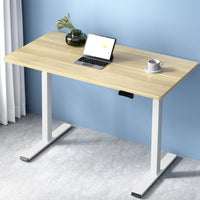 Standing Desk Motorised Dual Motor 120CM White Oak Furniture Kings Warehouse 