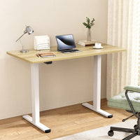 Standing Desk Motorised Dual Motor 120CM White Oak Furniture Kings Warehouse 