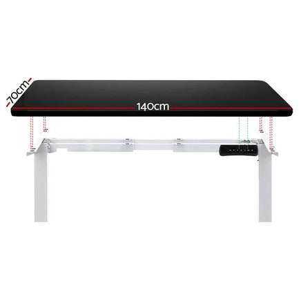 Standing Desk Motorised Dual Motor 140CM Black Furniture Kings Warehouse 