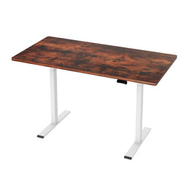 Standing Desk Motorised Dual Motor 140CM Rustic Brwon Furniture Kings Warehouse 