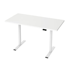Standing Desk Motorised Dual Motor 140CM White Furniture Kings Warehouse 
