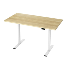 Standing Desk Motorised Dual Motor 140CM White Oak Furniture Kings Warehouse 