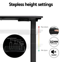 Standing Desk Motorised Dual Motor Black 120CM Furniture Kings Warehouse 