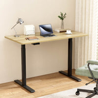 Standing Desk Motorised Dual Motor Oak 120CM Furniture Kings Warehouse 