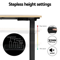 Standing Desk Motorised Dual Motor Oak 120CM Furniture Kings Warehouse 