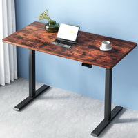 Standing Desk Motorised Dual Motor Rustic Brwon 120CM Furniture Kings Warehouse 