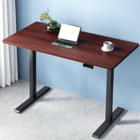 Standing Desk Motorised Dual Motor Walnut 120CM Furniture Kings Warehouse 