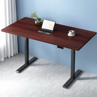 Standing Desk Motorised Dual Motor Walnut 140CM Furniture Kings Warehouse 