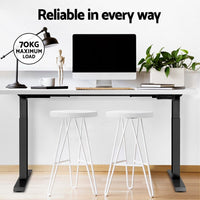 Standing Desk Motorised Dual Motor White 120CM Furniture Kings Warehouse 