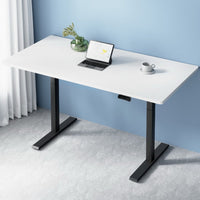 Standing Desk Motorised Dual Motor White 140CM Furniture Kings Warehouse 