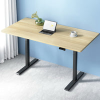 Standing Desk Motorised Dual Motor White Oak 140CM Furniture Kings Warehouse 