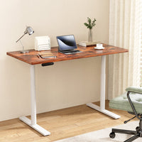 Standing Desk Motorised Electric Dual Motor 120CM Rustic Brown Furniture Kings Warehouse 