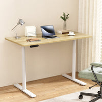 Standing Desk Motorised Electric Dual Motor 120CM White Oak Furniture Kings Warehouse 