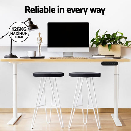 Standing Desk Motorised Electric Dual Motor 120CM White Oak Furniture Kings Warehouse 