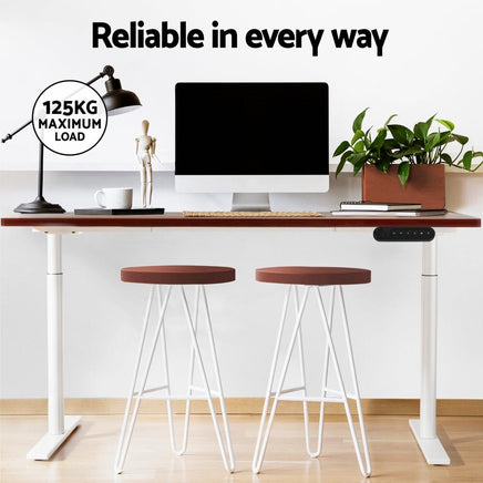 Standing Desk Motorised Electric Dual Motor 140CM Walnut Furniture Kings Warehouse 