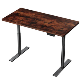 Standing Desk Motorised Electric Dual Motor Rustic Brown 120CM Furniture Kings Warehouse 