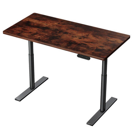 Standing Desk Motorised Electric Dual Motor Rustic Brown 120CM Furniture Kings Warehouse 