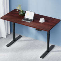 Standing Desk Motorised Electric Dual Motor Walnut 120CM Furniture Kings Warehouse 