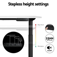 Standing Desk Motorised Electric Dual Motor White 120CM Furniture Kings Warehouse 