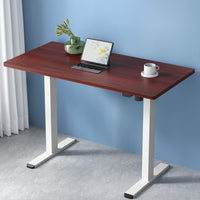 Standing Desk Motorised Sit Stand Desks Walnut 120CM Furniture Kings Warehouse 