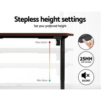 Standing Desk Motorised Walnut 120CM Furniture Kings Warehouse 
