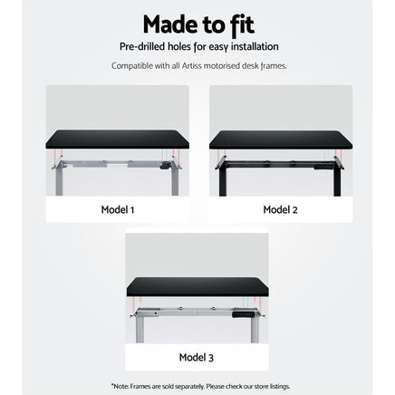 Standing Desk Top Black 120CM Furniture Kings Warehouse 