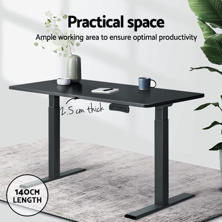 Standing Desk Top Black 140CM Furniture Kings Warehouse 