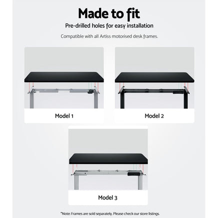 Standing Desk Top Black 140CM Furniture Kings Warehouse 
