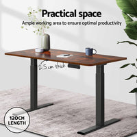 Standing Desk Top Rustic Brown 120CM Furniture Kings Warehouse 