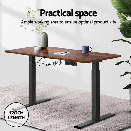 Standing Desk Top Rustic Brown 120CM Furniture Kings Warehouse 