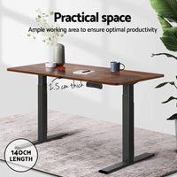 Standing Desk Top Rustic Brown 140CM Furniture Kings Warehouse 