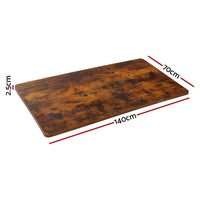 Standing Desk Top Rustic Brown 140CM Furniture Kings Warehouse 
