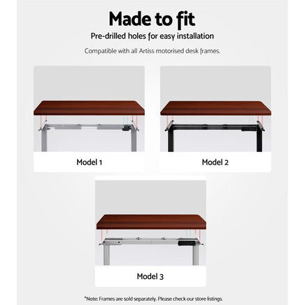 Standing Desk Top Walnut 120CM Furniture Kings Warehouse 
