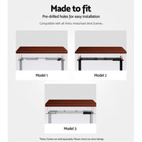 Standing Desk Top Walnut 140CM Furniture Kings Warehouse 