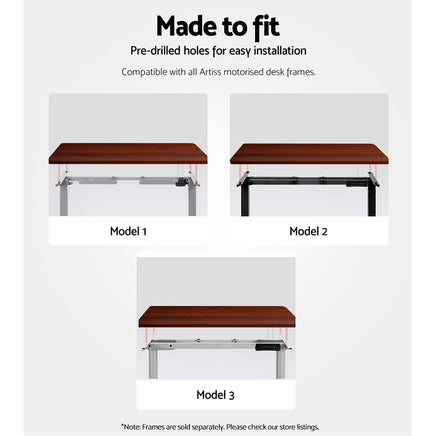 Standing Desk Top Walnut 140CM Furniture Kings Warehouse 