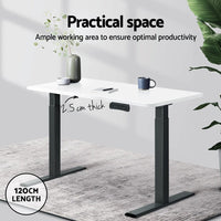 Standing Desk Top White 120CM Furniture Kings Warehouse 