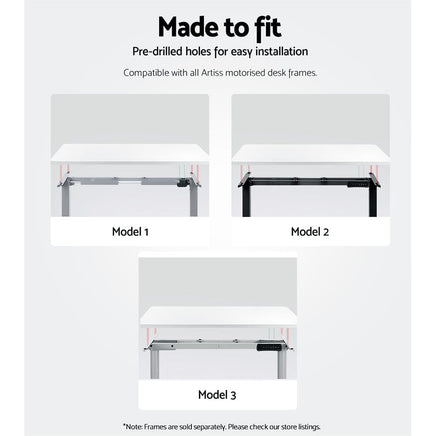 Standing Desk Top White 120CM Furniture Kings Warehouse 