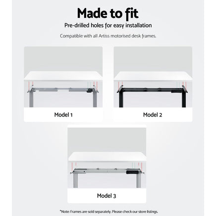 Standing Desk Top White 140CM Furniture Kings Warehouse 