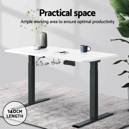 Standing Desk Top White 140CM Furniture Kings Warehouse 