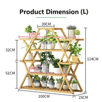 STAR Shape Bamboo Plant Stand Supplier Multi Tier Flower Rack for Indoor Outdoor Large Furniture Kings Warehouse 