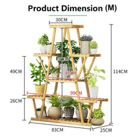 STAR Shape Bamboo Plant Stand Supplier Multi Tier Flower Rack for Indoor Outdoor Large Furniture Kings Warehouse 