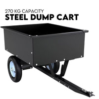Steel Dump Cart Garden Tipping Trailer Baby & Kids Kings Warehouse 