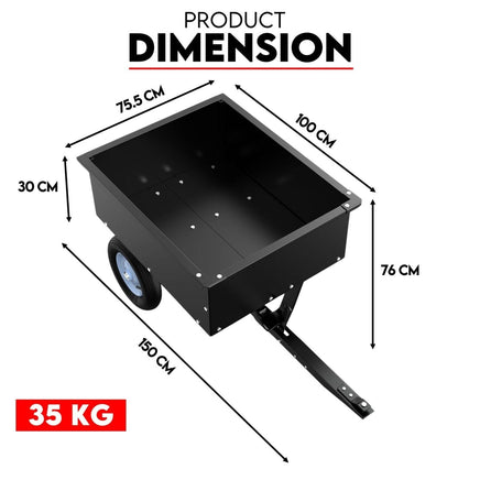 Steel Dump Cart Garden Tipping Trailer Baby & Kids Kings Warehouse 