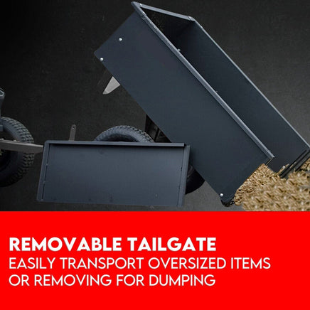 Steel Dump Cart Garden Tipping Trailer Baby & Kids Kings Warehouse 