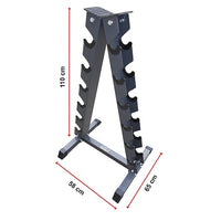 Steel Vertical Dumbbell Rack Weight Stand Sports & Fitness Kings Warehouse 