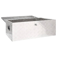 Storage Box Silver 100x55x37 cm Aluminium Kings Warehouse 